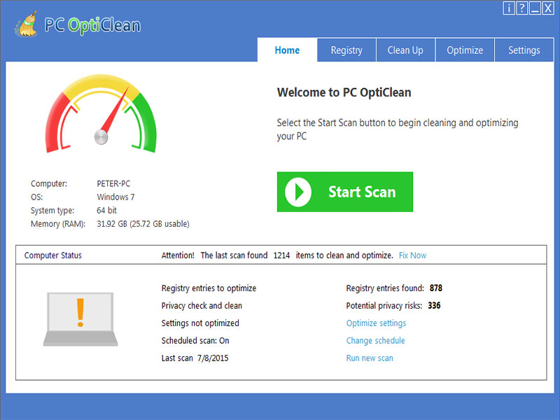 PC OptiClean screenshot PC OptiClean screenshot